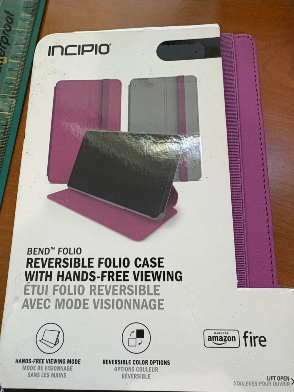Incipio Bend Folio Reversible Folio Tablet Case - Magenta Pink for Amazon Fire